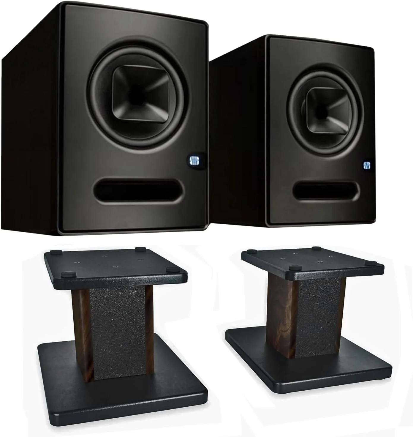 یک جفت مانیتور استودیویی Presonus Sceptre S8 به همراه پایه مانیتور keepdrum مدل گردویی یک جفت مانیتور استودیویی Presonus Sceptre S8 به همراه پایه مانیتور keepdrum مدل گردویی