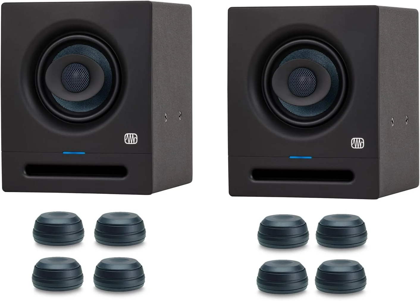 اسپیکر مانیتور استودیویی اکتیو پریسونوس Eris Pro 4 (یک جفت) به همراه پایه های اسپیکر keepdrum اسپیکر مانیتور استودیویی اکتیو پریسونوس Eris Pro 4 (یک جفت) به همراه پایه های اسپیکر keepdrum