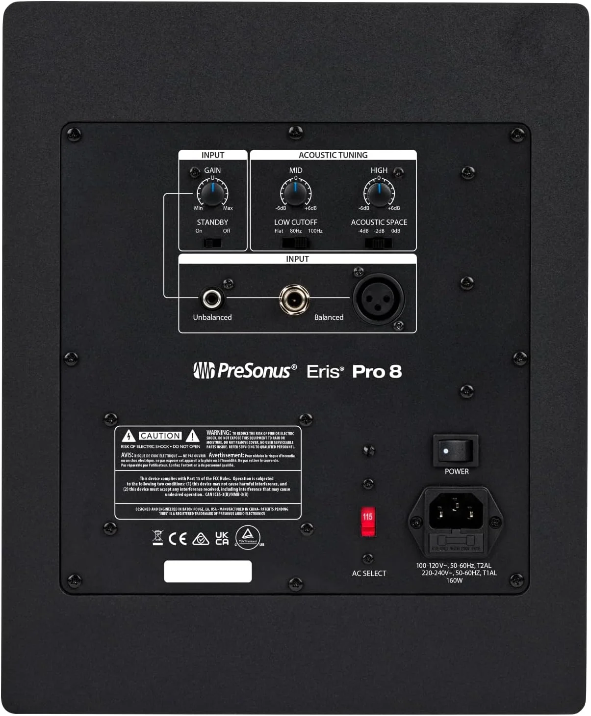 اسپیکر مانیتور استودیویی اکتیو پریسونوس Eris Pro 8 (یک جفت) به همراه ساب ووفر Eris Pro Sub 10 و 2 عدد کابل جک کیپ درام