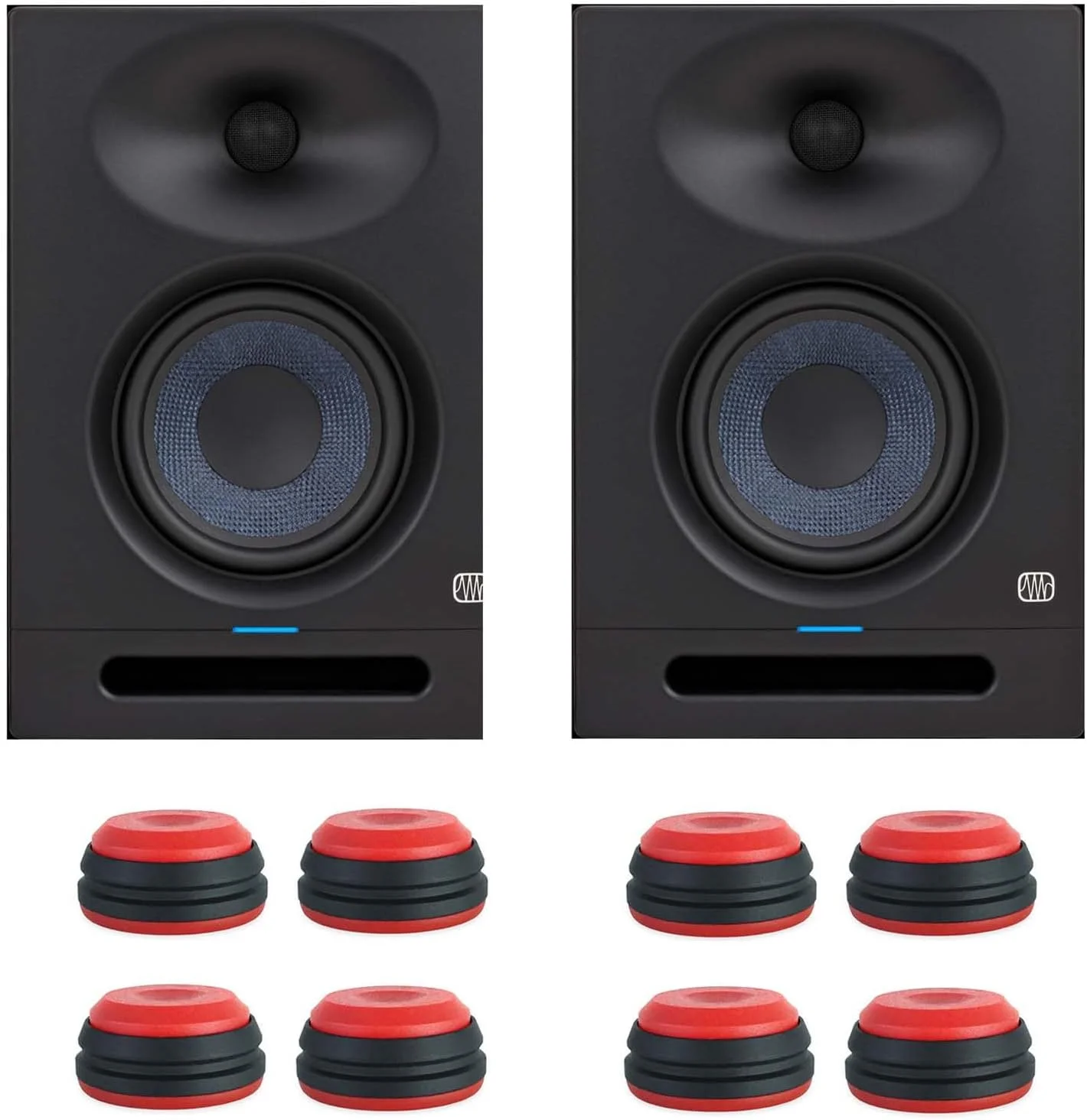 یک جفت اسپیکر مانیتورینگ اکتیو Presonus Eris Studio 5 با ووفر 5.25 اینچی + 2 عدد پایه اسپیکر keepdrum قرمز یک جفت اسپیکر مانیتورینگ اکتیو Presonus Eris Studio 5 با ووفر 5.25 اینچی + 2 عدد پایه اسپیکر keepdrum قرمز