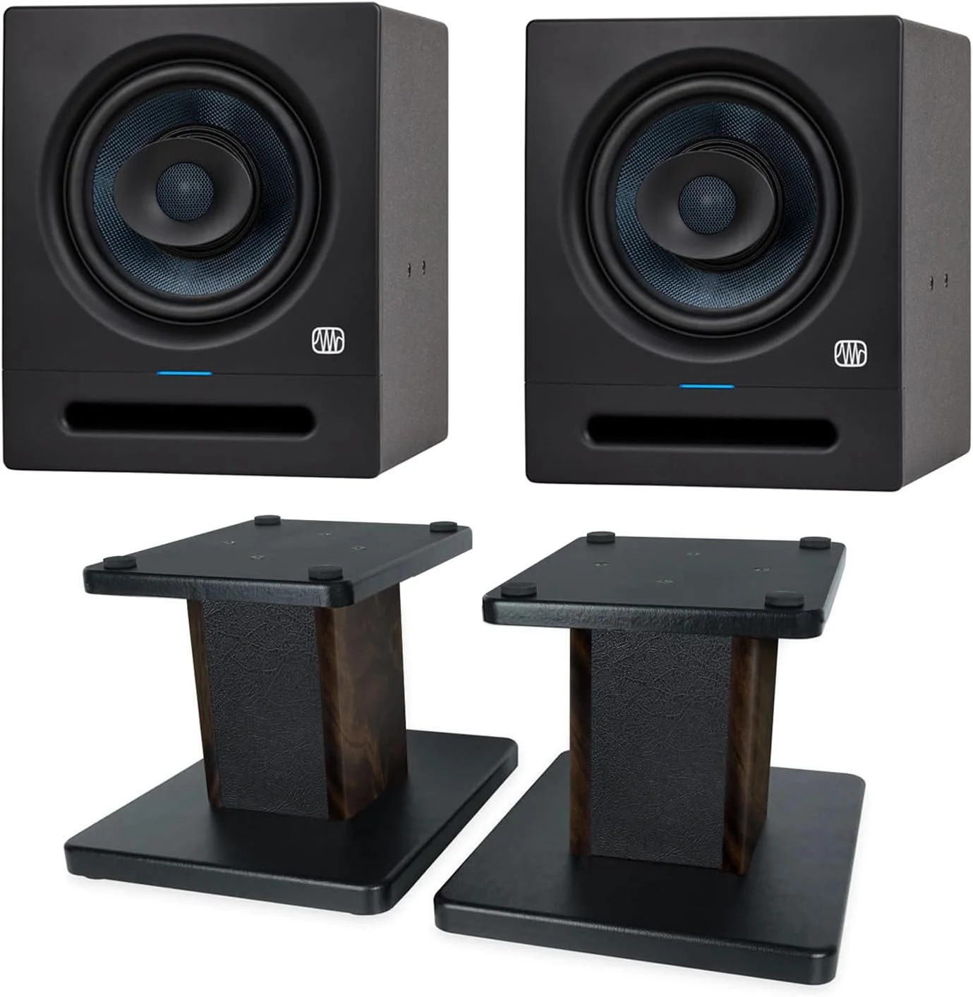 مانیتور استودیویی اکتیو Presonus Eris Pro 8 (یک جفت) به همراه پایه مانیتور keepdrum طرح گردو مانیتور استودیویی اکتیو Presonus Eris Pro 8 (یک جفت) به همراه پایه مانیتور keepdrum طرح گردو