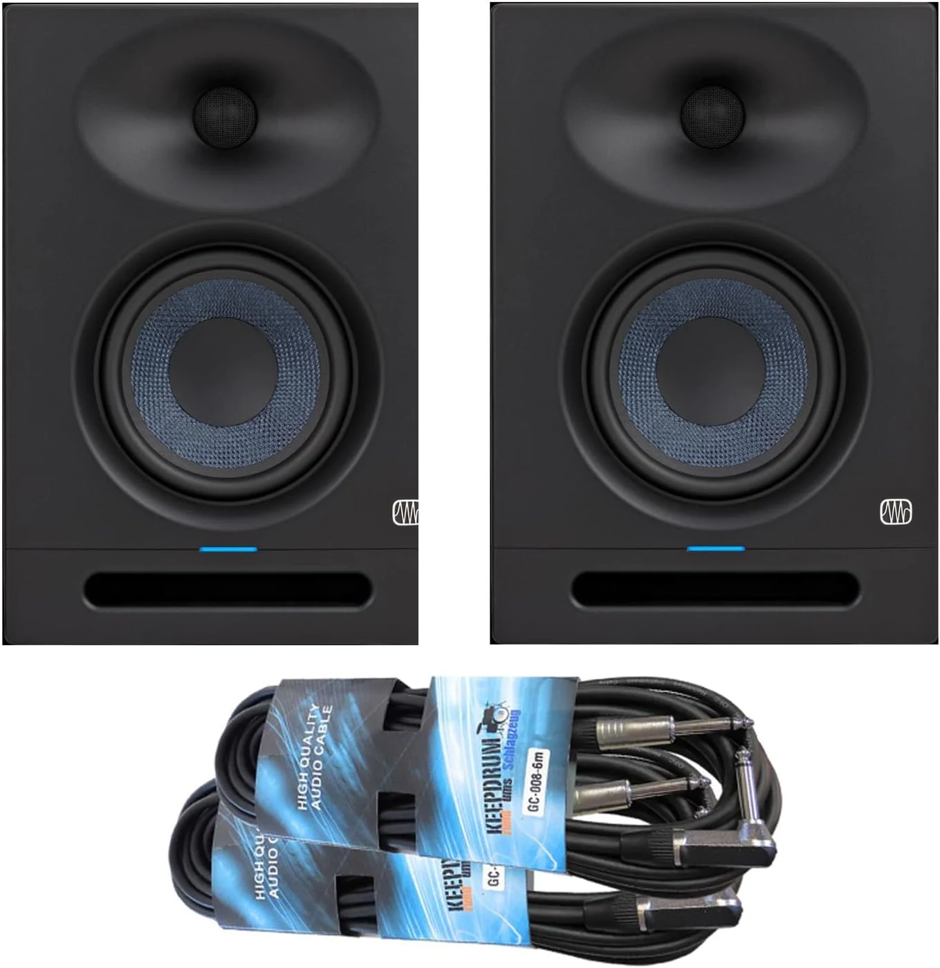 مانیتورهای استودیویی اکتیو Presonus Eris Studio 5 با ووفر 5.25 اینچی، یک جفت + 2 عدد کابل کیپ درام مانیتورهای استودیویی اکتیو Presonus Eris Studio 5 با ووفر 5.25 اینچی، یک جفت + 2 عدد کابل کیپ درام