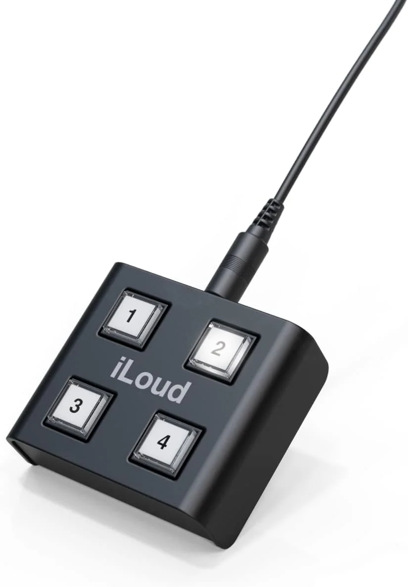 کنترل از راه دور iLoud Precision، امکان جابجایی بین شبیه‌سازی‌های بلندگوی X-MONITOR، voicing، ARC روشن/خاموش، بی‌صدا، کم نور. برای iLoud Precision 5، iLoud Precision 6 و iLoud Precision MTM