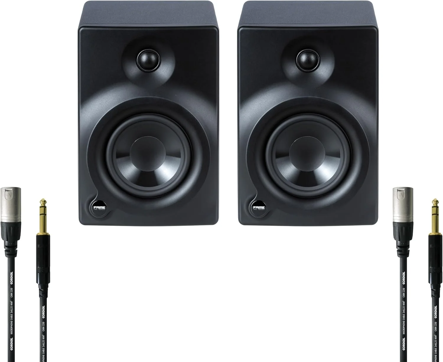 ست مانیتور استودیویی اکتیو Fame Audio Orbital 205S، بلندگوی میدان نزدیک 2-Way، ووفر 5.25 اینچی، توییتر 1 اینچی، 70 وات RMS، 55-20.000 هرتز، XLR، TRS، 197x276x286 میلی متر، 4.75 کیلوگرم، مشکی