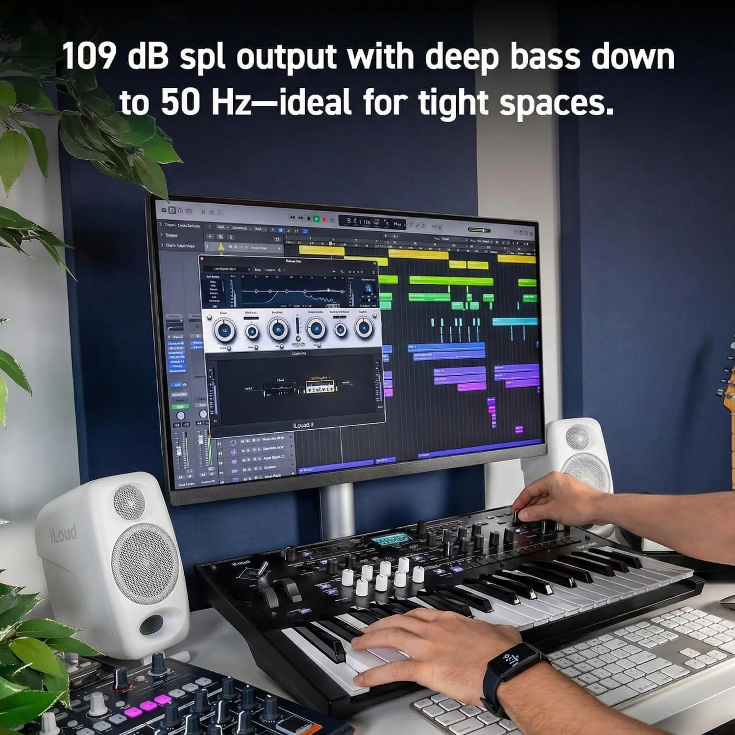 IK Multimedia iLoud Micro Monitor Pro - جفت - مانیتورهای استودیویی رفرنس کامپکت 2-Way bi-amped، بسیار قابل حمل و با کنترل دیجیتال. X-MONITOR. شامل میکروفون کالیبراسیون ARC. سفید. IK Multimedia iLoud Micro Monitor Pro - جفت - مانیتورهای استودیویی رفرنس کامپکت 2-Way bi-amped، بسیار قابل حمل و با کنترل دیجیتال. X-MONITOR. شامل میکروفون کالیبراسیون ARC. سفید.