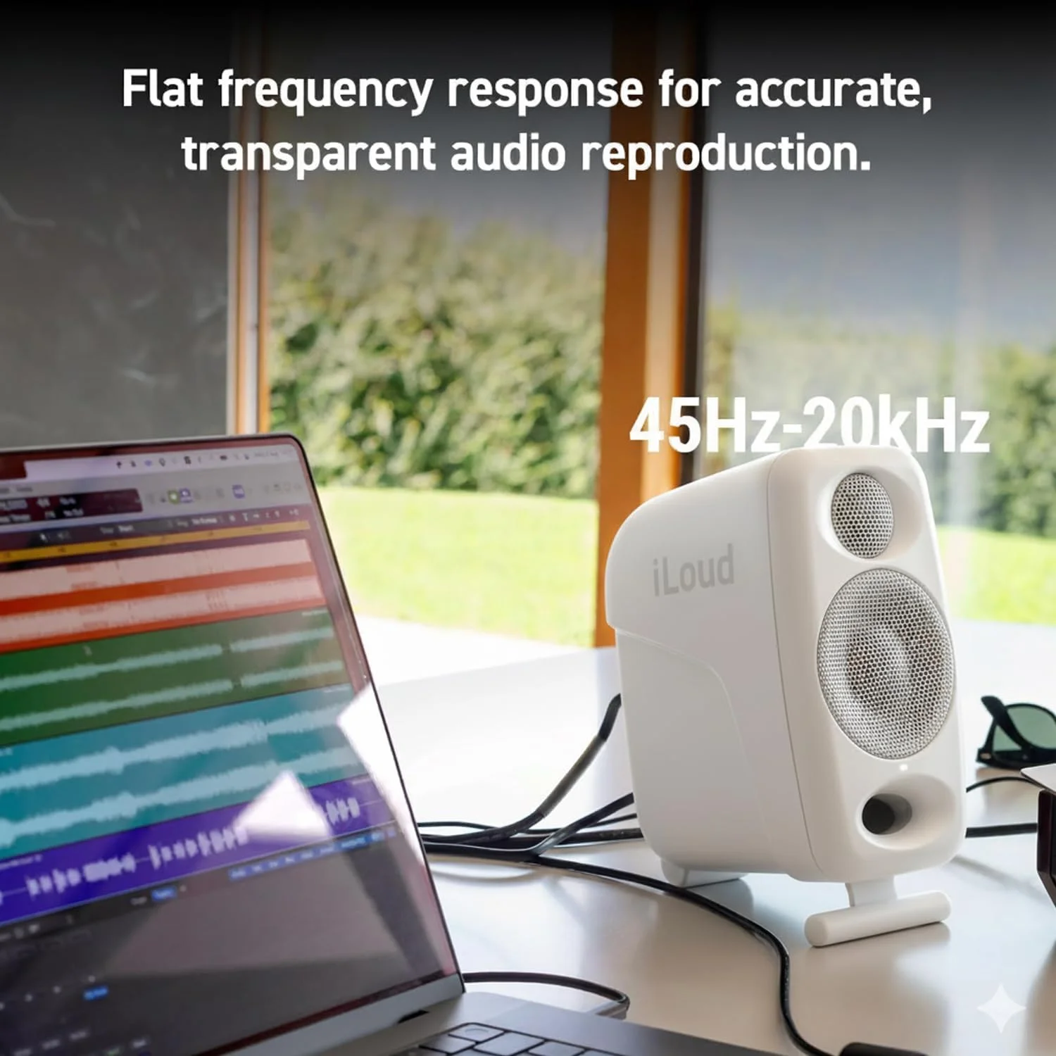 IK Multimedia iLoud Micro Monitor Pro - جفت - مانیتورهای استودیویی رفرنس کامپکت 2-Way bi-amped، بسیار قابل حمل و با کنترل دیجیتال. X-MONITOR. شامل میکروفون کالیبراسیون ARC. سفید. IK Multimedia iLoud Micro Monitor Pro - جفت - مانیتورهای استودیویی رفرنس کامپکت 2-Way bi-amped، بسیار قابل حمل و با کنترل دیجیتال. X-MONITOR. شامل میکروفون کالیبراسیون ARC. سفید.