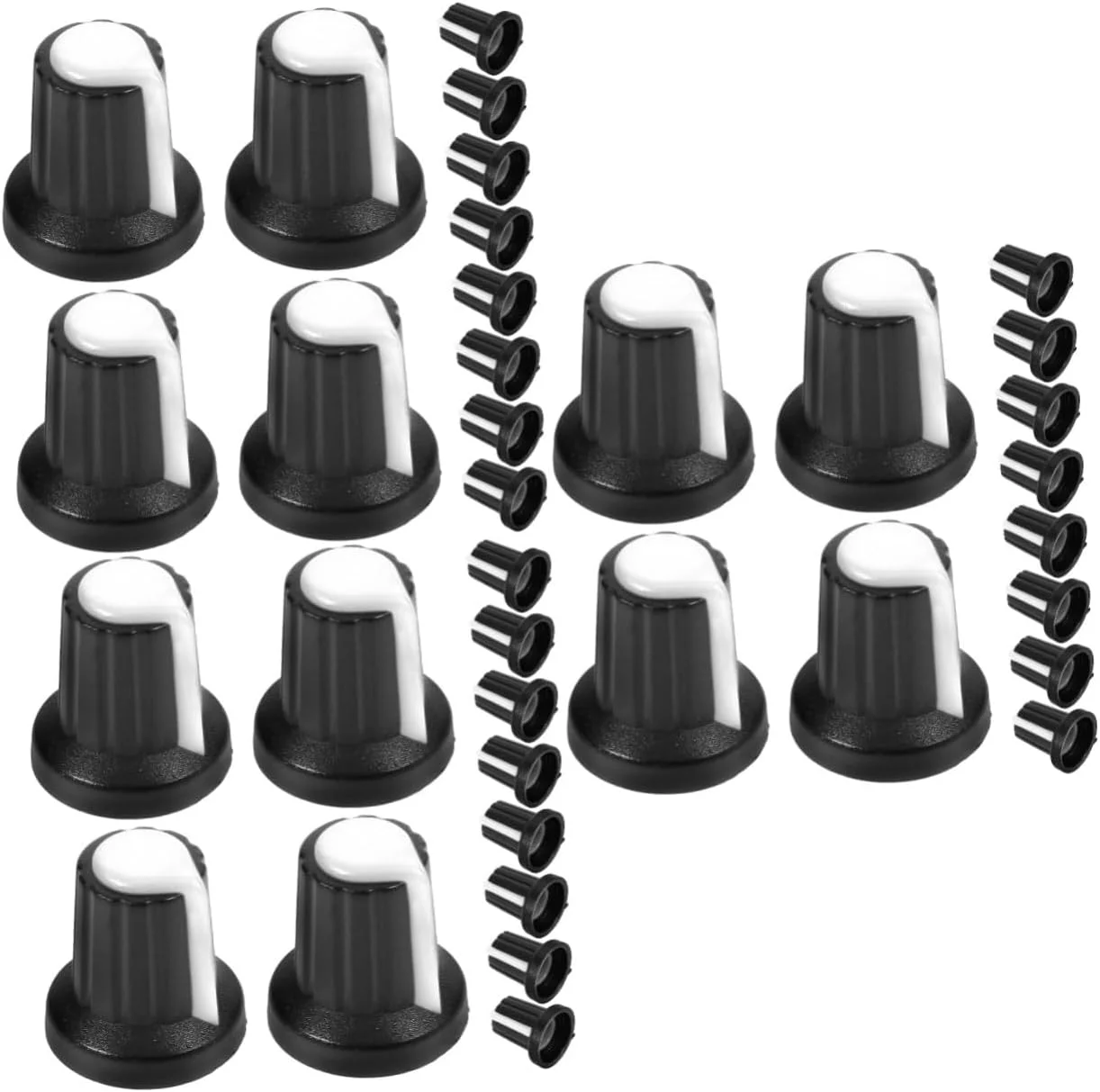 ifundom 60 عدد دکمه لوازم جانبی تعمیر و نگهداری تجهیزات دی جی قطعات دستگاه دی جی کلاهک های کنترل صدا قطعات کنترلر دی جی جایگزین کلاهک های پتانسیومتر آداپتورهای پلاگین کلاهک های صدا