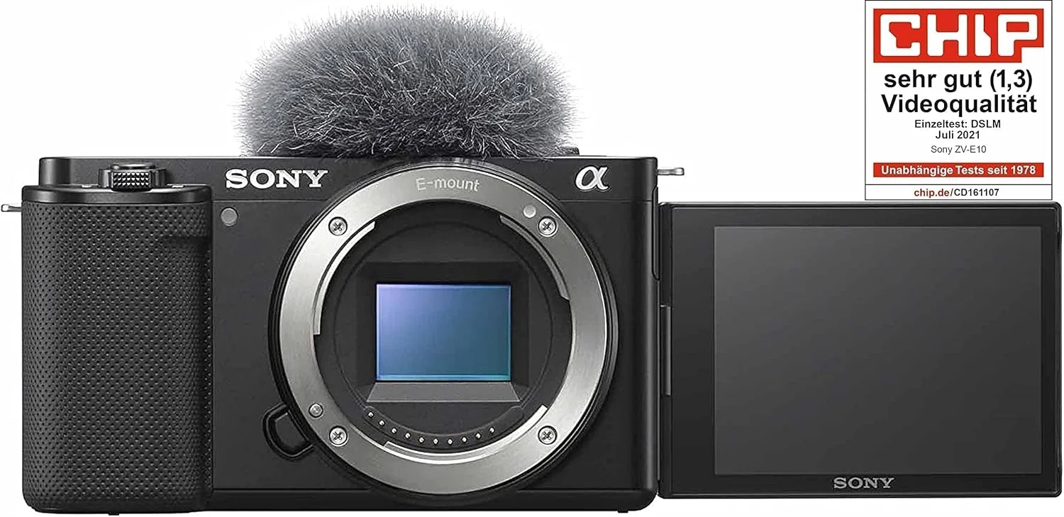 دوربین ولاگ بدون آینه Sony Alpha ZV-E10 | APS-C (صفحه نمایش چرخان برای ولاگ، ویدیوی 4K، فوکوس خودکار چشم در زمان واقعی)، مشکی و هدفون استودیویی بسته MDR-7506 دوربین ولاگ بدون آینه Sony Alpha ZV-E10 | APS-C (صفحه نمایش چرخان برای ولاگ، ویدیوی 4K، فوکوس خودکار چشم در زمان واقعی)، مشکی و هدفون استودیویی بسته MDR-7506