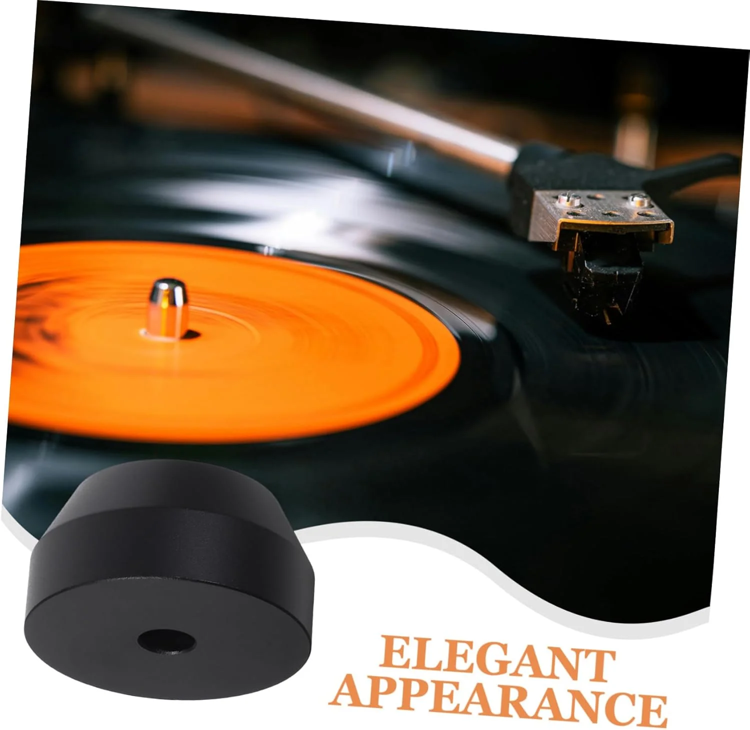 تثبیت کننده صفحه گرام آلومینیومی Milisten با آداپتور بزرگ برای صفحات گرامافون، وضوح صدا را بهبود می بخشد و نویز را در هنگام پخش به حداقل می رساند