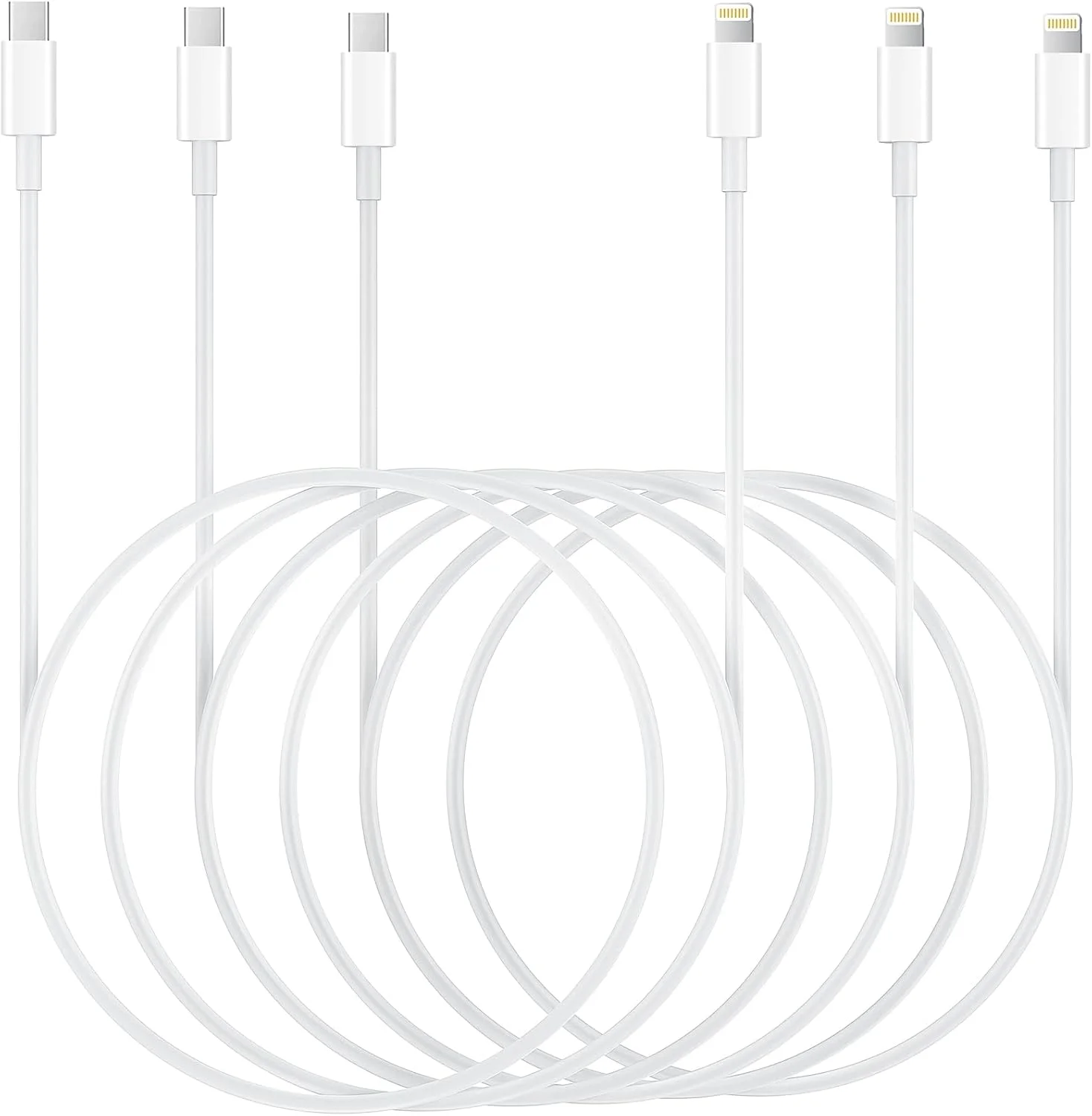 کابل لایتنینگ به USB سازگار با iPhone 11 Pro/11/XS MAX/XR/8/7/6s/6/plus, iPad Pro/Air/Mini, iPod Touch (سفید 1 متری) کابل لایتنینگ به USB سازگار با iPhone 11 Pro/11/XS MAX/XR/8/7/6s/6/plus, iPad Pro/Air/Mini, iPod Touch (سفید 1 متری)