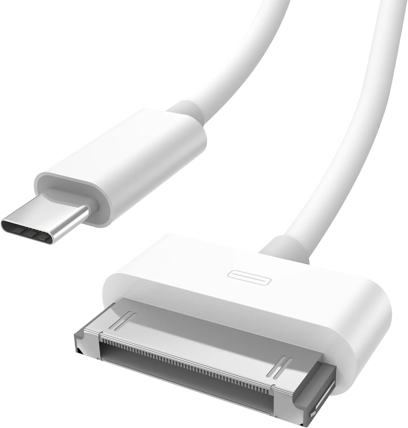 کابل تبدیل 30 پین به USB-C برای آیفون، آیپد، آیپاد - طول 90 سانتیمتر (کابل داده/شارژ نسل جدید از USB-C به کانکتور داک برای آیفون 4S/4/3G/3/1، آیپد 3/2/1، آیپاد، سفید) کابل تبدیل 30 پین به USB-C برای آیفون، آیپد، آیپاد - طول 90 سانتیمتر (کابل داده/شارژ نسل جدید از USB-C به کانکتور داک برای آیفون 4S/4/3G/3/1، آیپد 3/2/1، آیپاد، سفید)