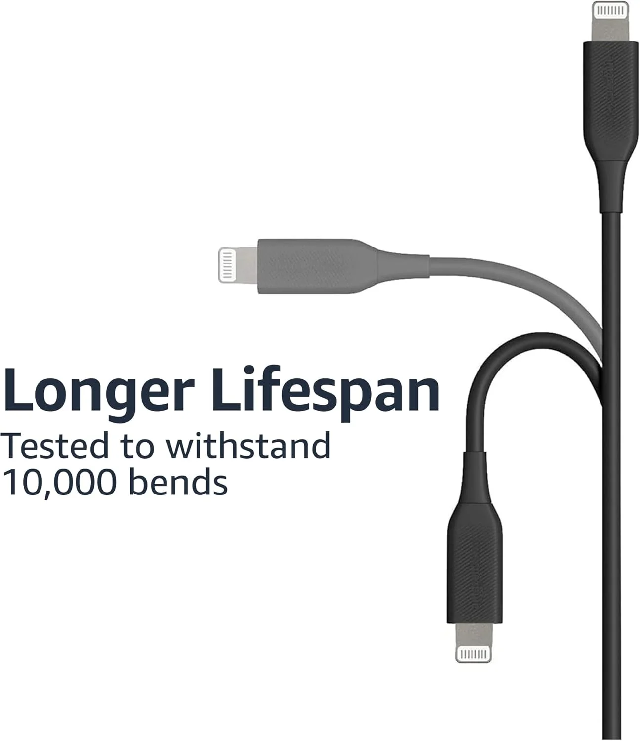 بسته 2 عددی کابل شارژ USB-A به لایتنینگ Amazon Basics، کابل شارژ دارای گواهی MFi برای Apple iPhone 14 13 12 11 X Xs Pro، Pro Max، Plus، iPad، طول 1.8 متر، مشکی بسته 2 عددی کابل شارژ USB-A به لایتنینگ Amazon Basics، کابل شارژ دارای گواهی MFi برای Apple iPhone 14 13 12 11 X Xs Pro، Pro Max، Plus، iPad، طول 1.8 متر، مشکی