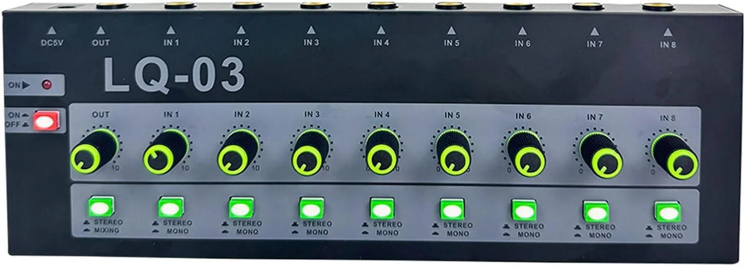 میکسر فلزی جمع و جور 4 کاناله با 6 جک 35 میلی متری برای استودیو و اجرای زنده میکسر فلزی جمع و جور 4 کاناله با 6 جک 35 میلی متری برای استودیو و اجرای زنده