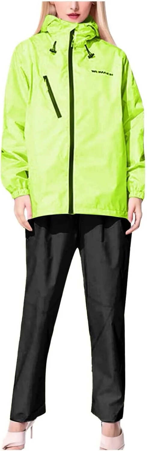 پانچوی بارانی سبک وزن برای بانوان | بارانی تنفسی با بند قابل تنظیم و جیب، بادگیر مناسب بزرگسالان برای فضای باز