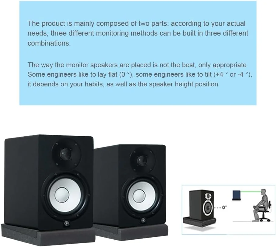 پد عایق بلندگو جنریک، پد آکوستیک با چگالی بالا - پدهای عایق مانیتور استودیو برای مانیتورهای 5/6 اینچی، فوم آکوستیک برای اکثر پایه های بلندگو