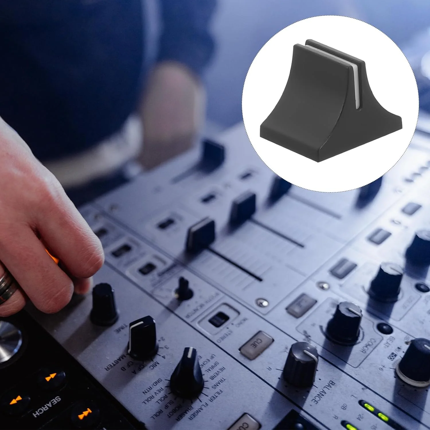 Cabilock 20 عدد درپوش فشاری پلاستیکی برای پتانسیومتر، لغزنده، میکسر مستقیم، دکمه فیدر، درپوش های پلاستیکی بادوام برای پنل کارت صدا و میکسر صدا، جمع و جور و ساده