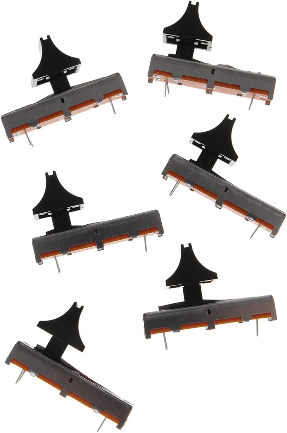 BESPORTBLE 6 عدد پتانسیومتر لغزنده خطی، کنترل کننده چرخشی دقیق برای میکسر و کارت صدا، بادوام ساخته شده از پلاستیک برای تنظیم و کنترل صدا