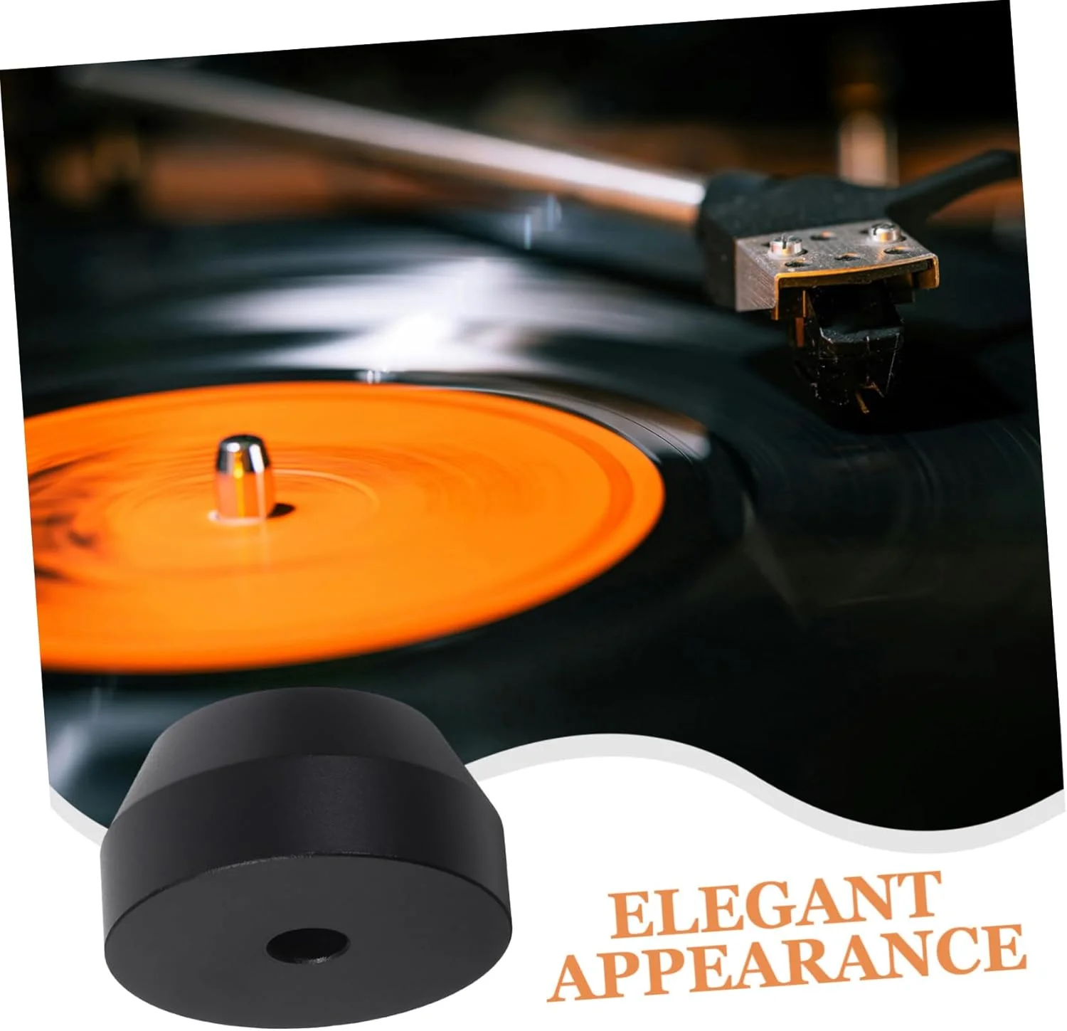 آداپتور صفحه گرامافون BESPORTBLE، تثبیت کننده جایگزین، لوازم جانبی گرامافون، وزنه صفحه برای لوازم جانبی وینیل برای گرامافون، وزنه صفحه برای مشکی