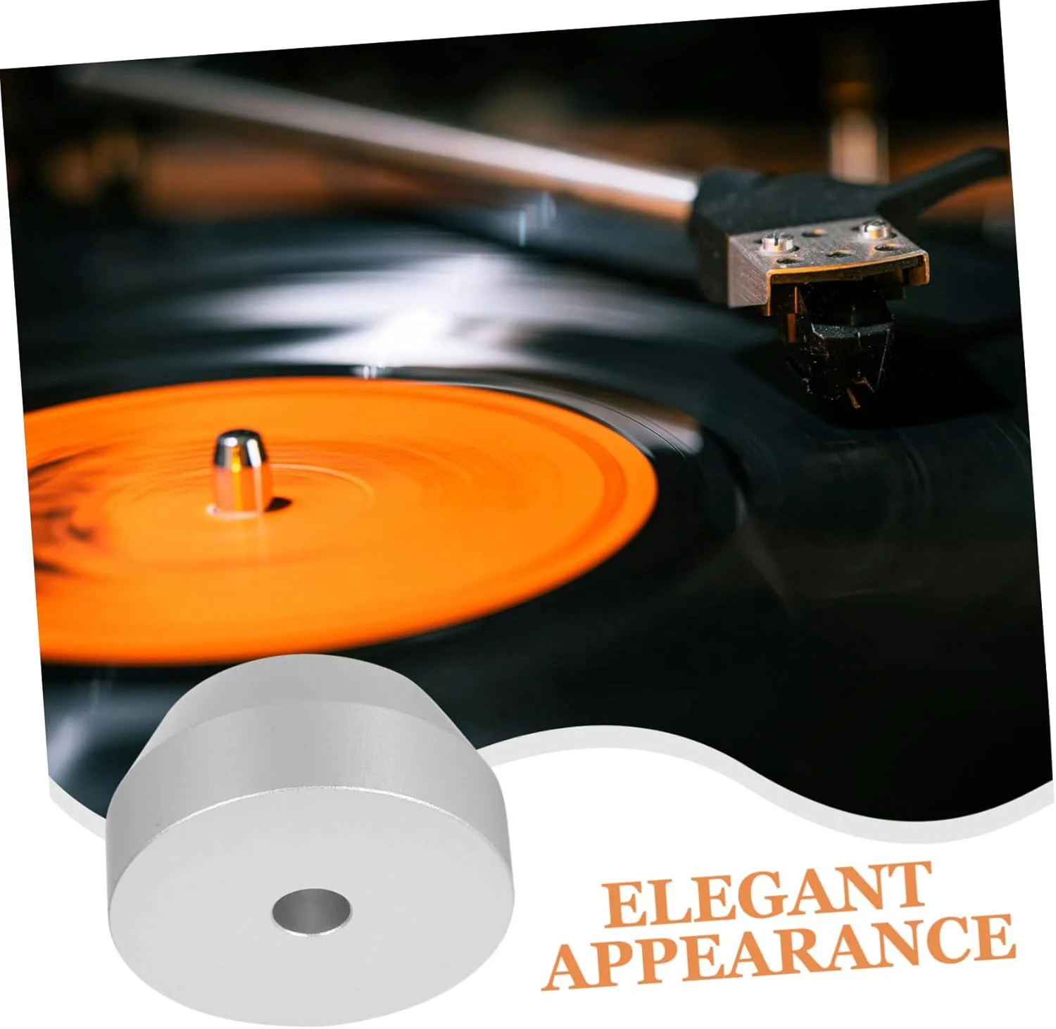 آداپتور تثبیت کننده صفحه گرامافون وینیل جهانی BESTonZON برای صفحه گردان بزرگتر و پایدارتر، آداپتور وزنه برای بهبود کیفیت صدا و کاهش لرزش