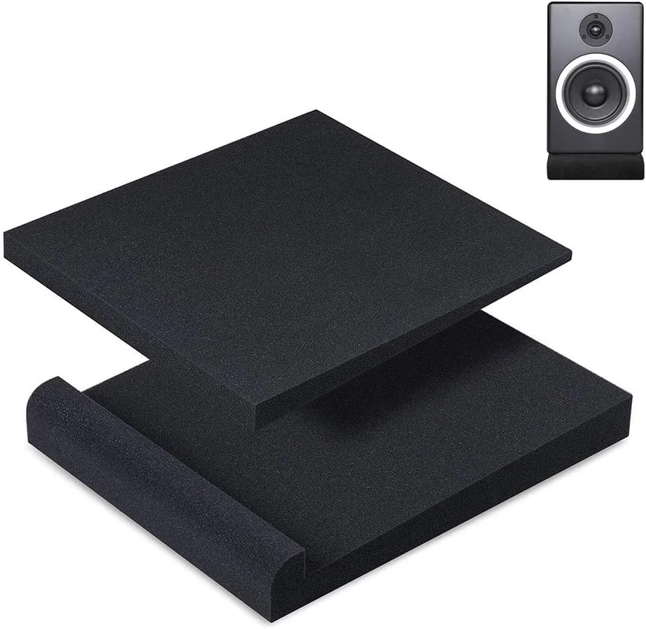 پدهای عایق مانیتور استودیویی 2 عددی، پدهای عایق مانیتور استودیویی فوم آکوستیک با چگالی بالا (30 * 20 * 4.5 سانتی متر)