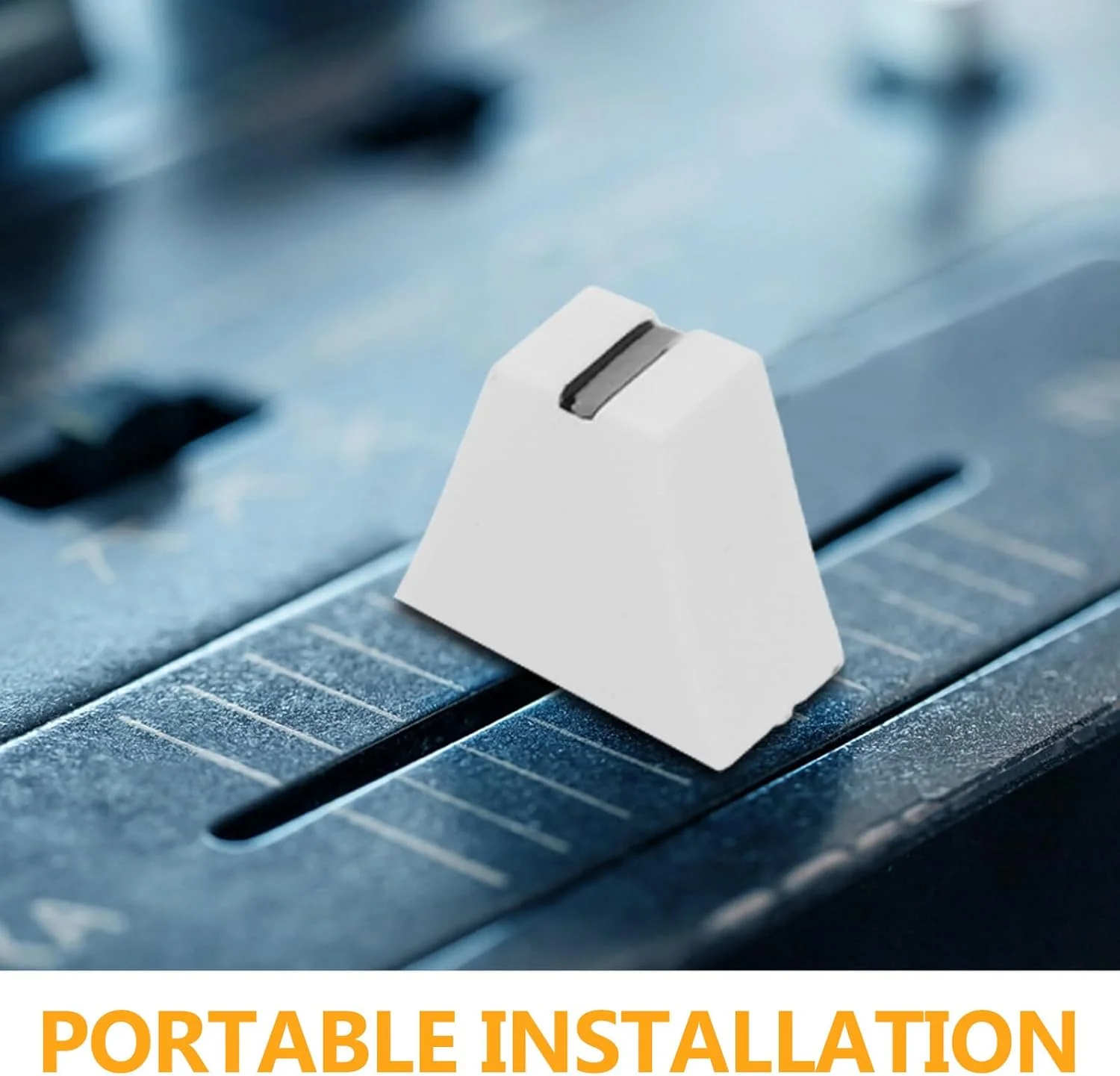 BESPORTBLE 10 عدد درپوش لغزنده سفید از جنس پلاستیک بادوام، دکمه های کشویی جایگزین برای میکسر و کنسول، نصب آسان، سازگار با محورها برای میکسر صدا