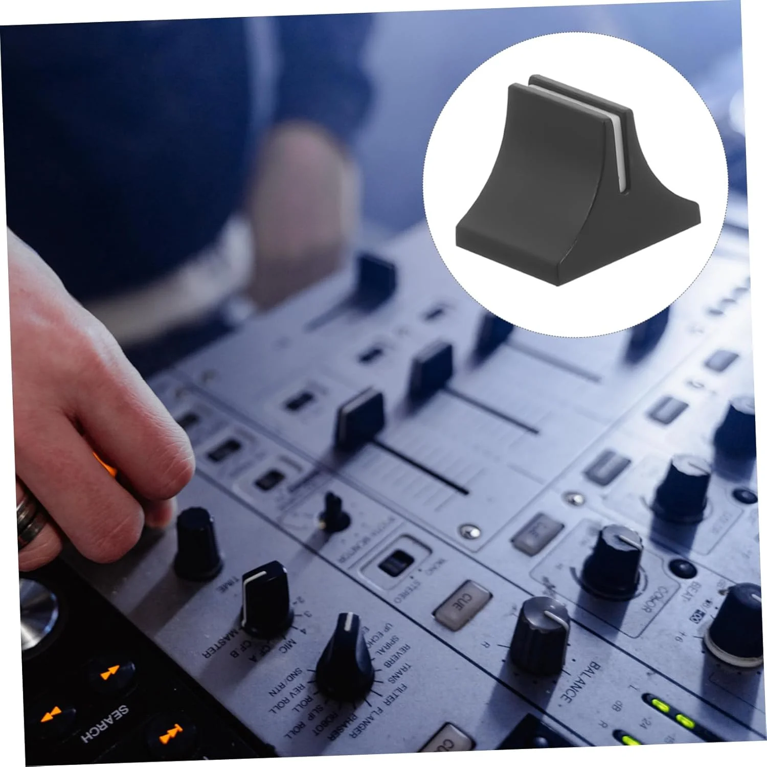 بسپورتبل 20 عدد دکمه فیدر پلاستیکی جایگزین برای میکسر، کلاهک پتانسیومتر کشویی مستقیم برای عملکرد کارت صدا، جمع و جور و بادوام