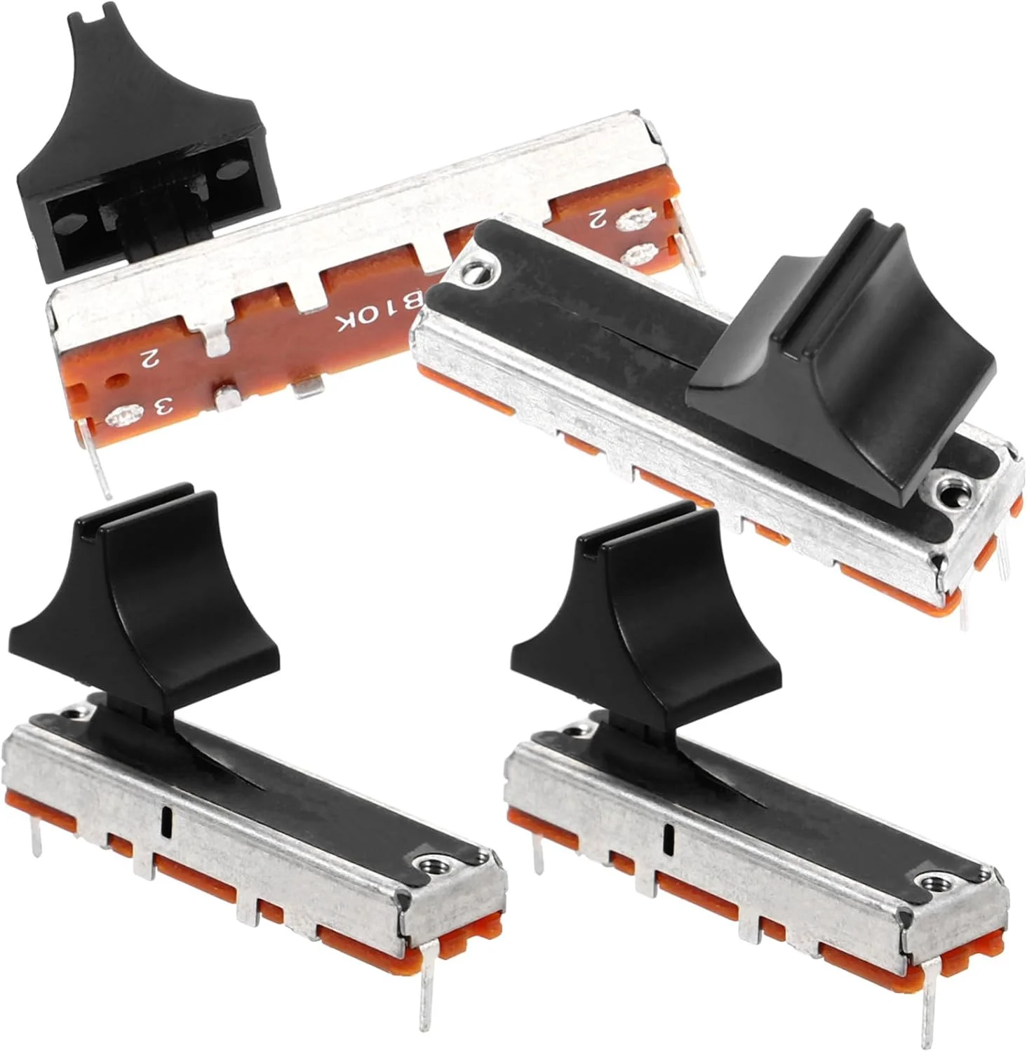 Cabilock 4 عدد پتانسیومتر کشویی خطی، دکمه کشویی مستقیم، پتانسیومتر الکترونیکی بادوام برای میکسر صدا، کارت صدای DJ، صفحه گردان و کنترل صدا