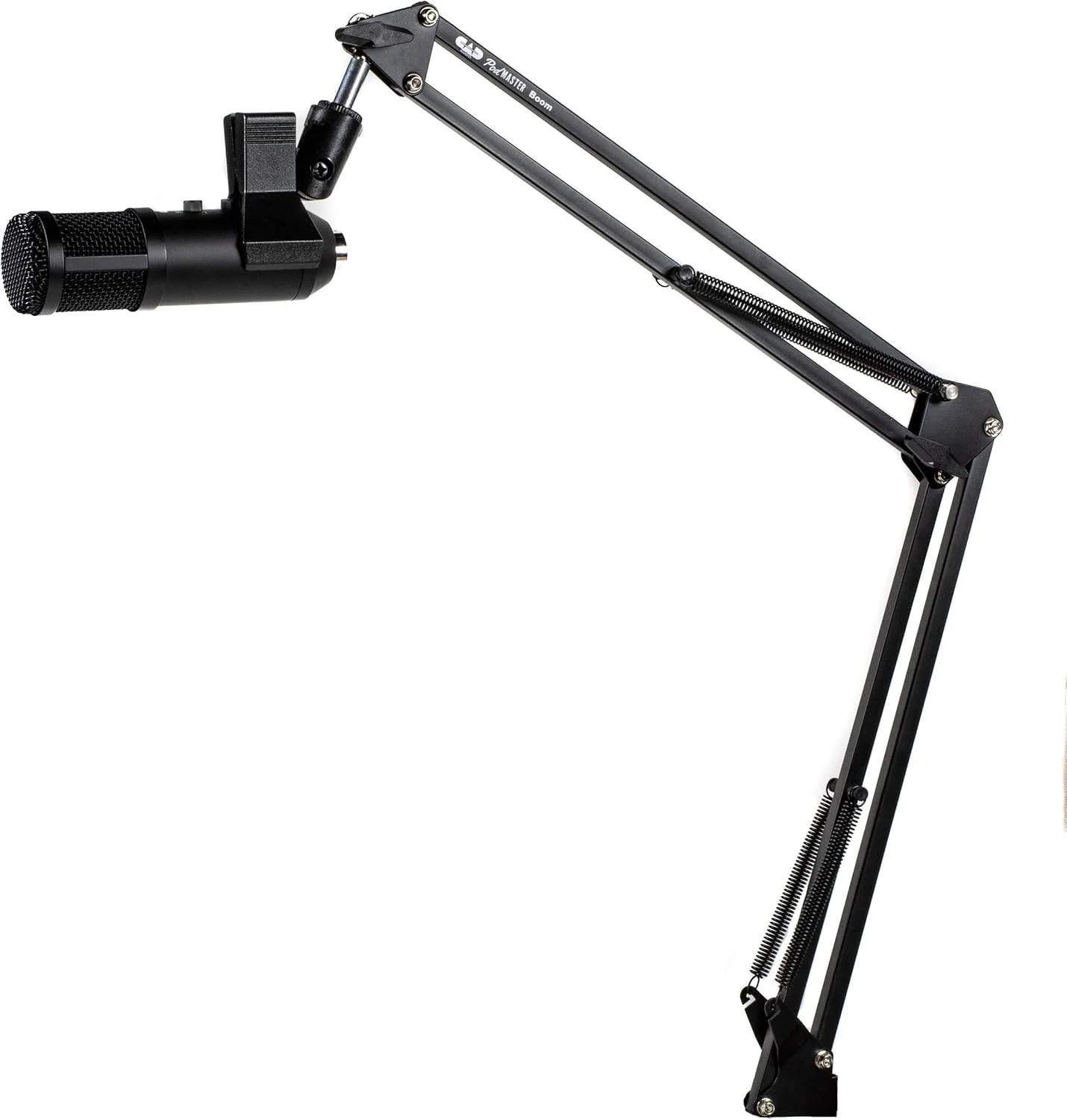 میکروفون حرفه ای USB برای پخش و پادکست CAD PM1100 PodMaster™ D با کپسول دینامیک، به همراه پایه بازویی میکروفون