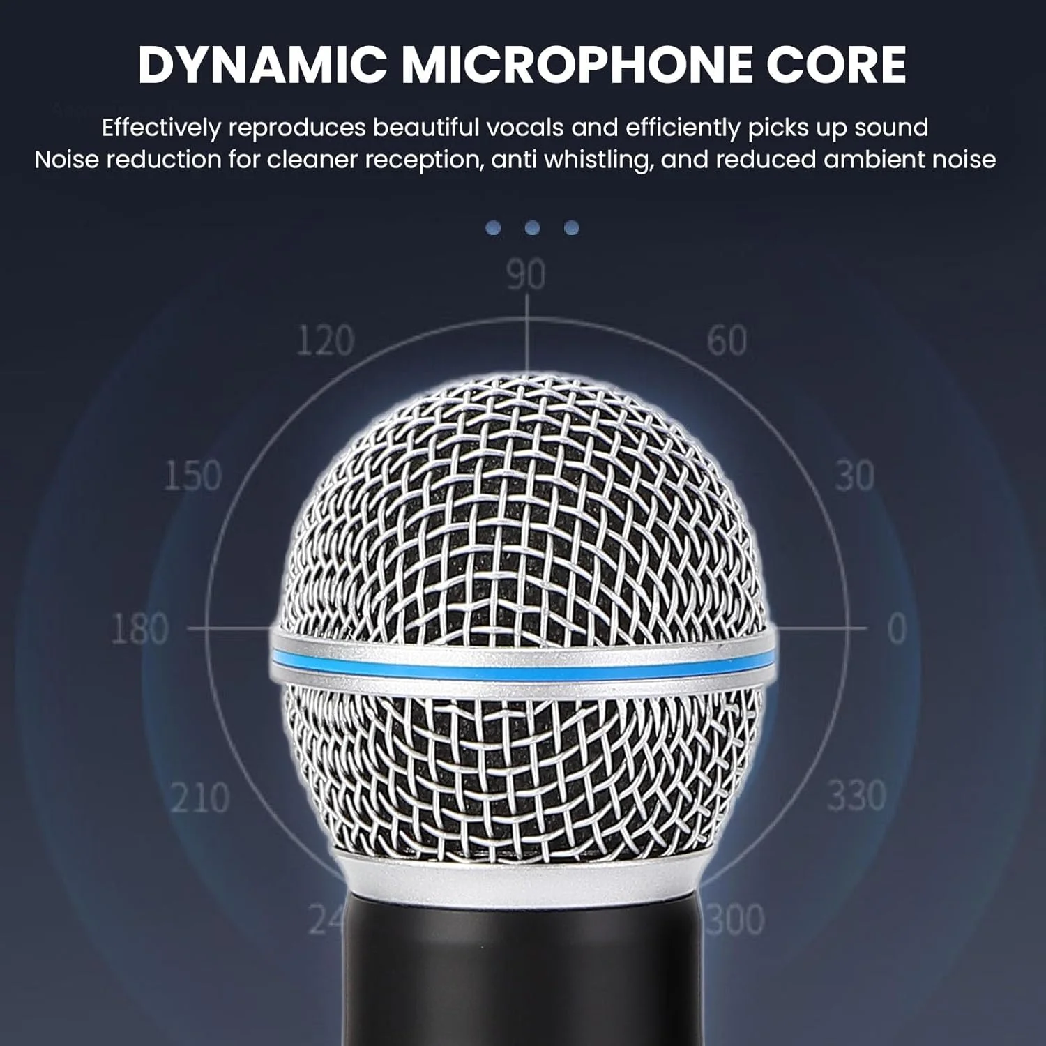 ست میکروفون دستی بیسیم، برد 50 متری، 4 میکروفون دینامیک VHF برای اجرای صحنه، کارائوکه با تکنولوژی پیشرفته، عمر باتری طولانی، زیبا ست میکروفون دستی بیسیم، برد 50 متری، 4 میکروفون دینامیک VHF برای اجرای صحنه، کارائوکه با تکنولوژی پیشرفته، عمر باتری طولانی، زیبا