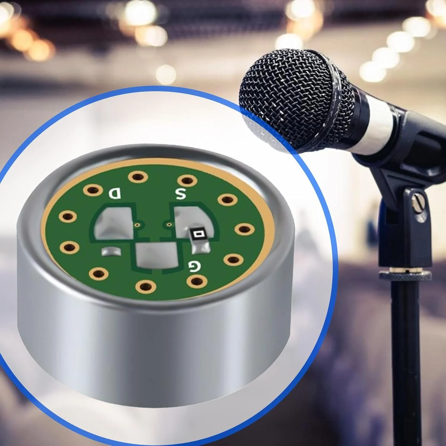 کارتریج میکروفون داینامیک جنریک، کارتریج میکروفون - میکروفون - صدا - سر - قسمت - 14 میلی متر یک طرفه حساس صدا - کارتریج میکروفون کندانسور الکترت برای اجراهای زنده استودیو