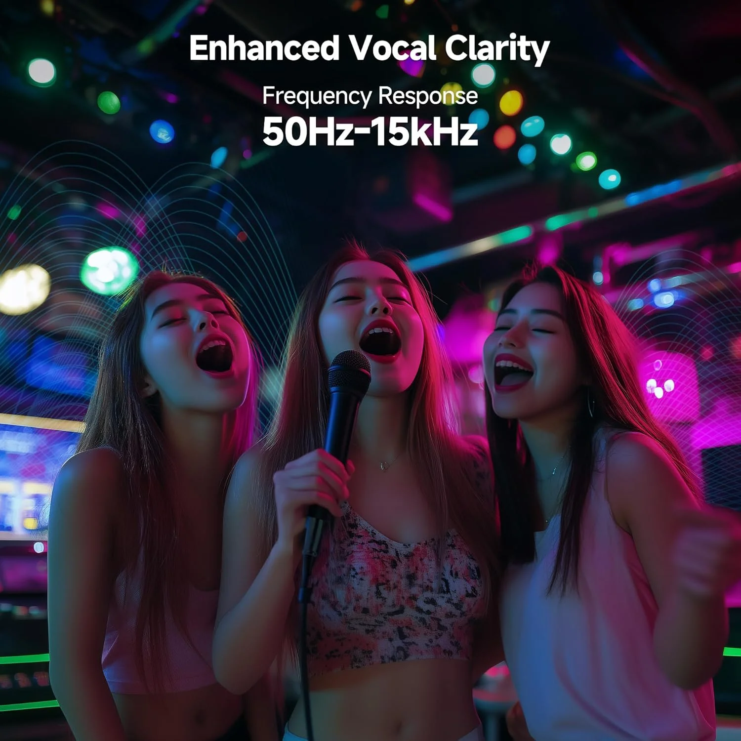 بسته 2 عددی میکروفون دینامیک کاردیوئید Cable Matters با کابل 4.5 متری، میکروفون سیمی برای کارائوکه، میکروفون آواز