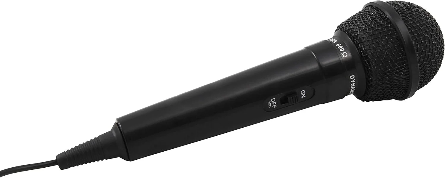 میکروفون داینامیک DM-202 | جک، 600 اهم، 70–12.000 هرتز | شامل آداپتور، ایده آل برای آواز و کاربردهای گفتاری