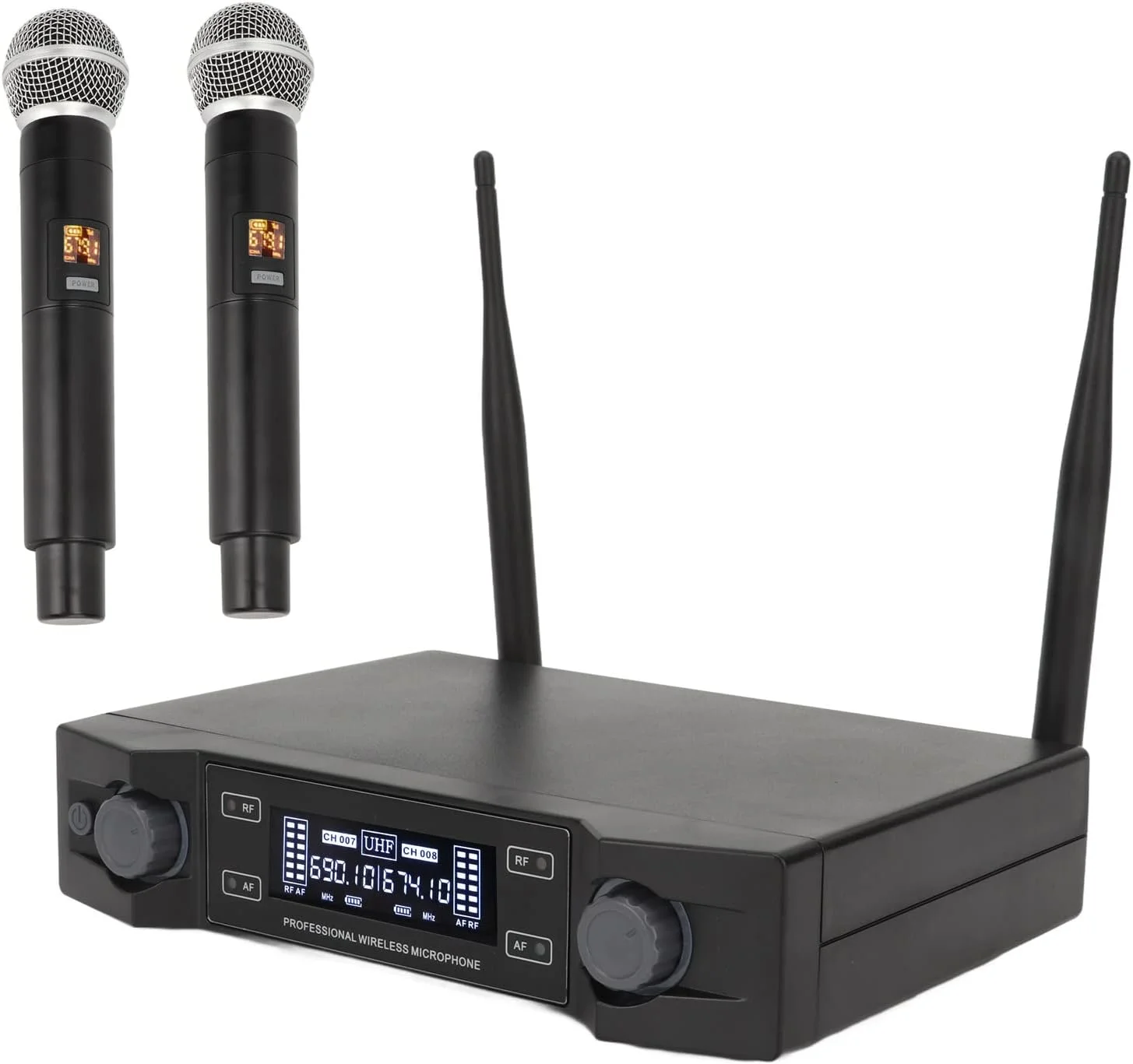 میکروفون دستی، میکروفون بی سیم قابل شارژ با عملکرد ضد نویز، کاهش نویز قابل حمل، یادآوری باتری. میکروفون دینامیک بی سیم برای استفاده مکرر در مهمانی ها