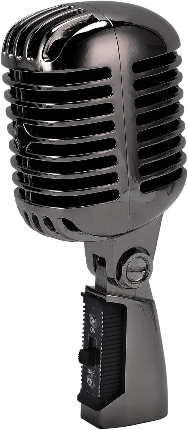 میکروفون آواز رترو دینامیک، میکروفون کاردیوئید کلاسیک با کابل XLR به 6.35 میلیمتری، قابل تنظیم زاویه، میکروفون سبک رترو برای اجرای صحنه، KTV، اجرای زنده میکروفون آواز رترو دینامیک، میکروفون کاردیوئید کلاسیک با کابل XLR به 6.35 میلیمتری، قابل تنظیم زاویه، میکروفون سبک رترو برای اجرای صحنه، KTV، اجرای زنده