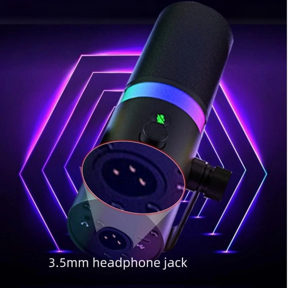 میکروفون رومیزی USB پویا: حذف نویز و نظارت بی‌درنگ برای پخش زنده