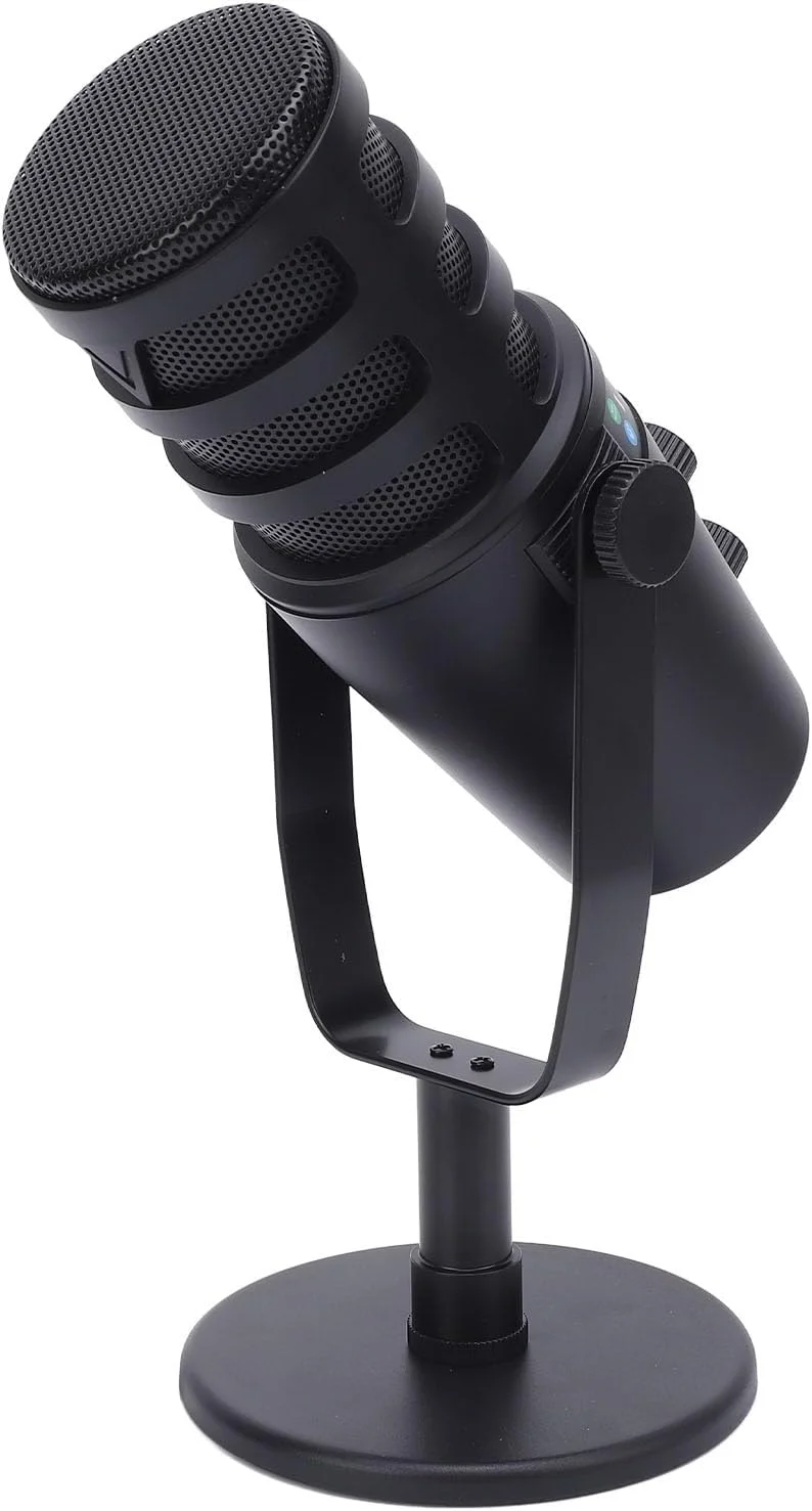 میکروفون دینامیک حرفه ای ASHATA با الگوی قطبی کاردیوئید و XLR-USB – ایده آل برای ضبط زنده و بازی – جنس ABS آلیاژ آلومینیوم