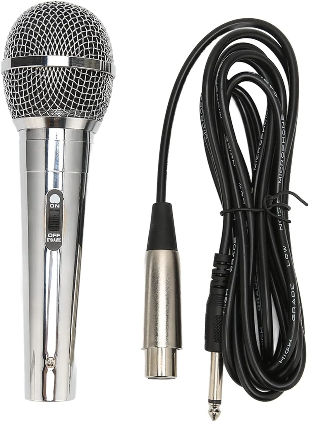 میکروفون سیمی Cyrank، میکروفون دستی، میکروفون دینامیک آواز با کابل 9.8 فوتی برای جلسه KTV خانگی میکروفون سیمی Cyrank، میکروفون دستی، میکروفون دینامیک آواز با کابل 9.8 فوتی برای جلسه KTV خانگی