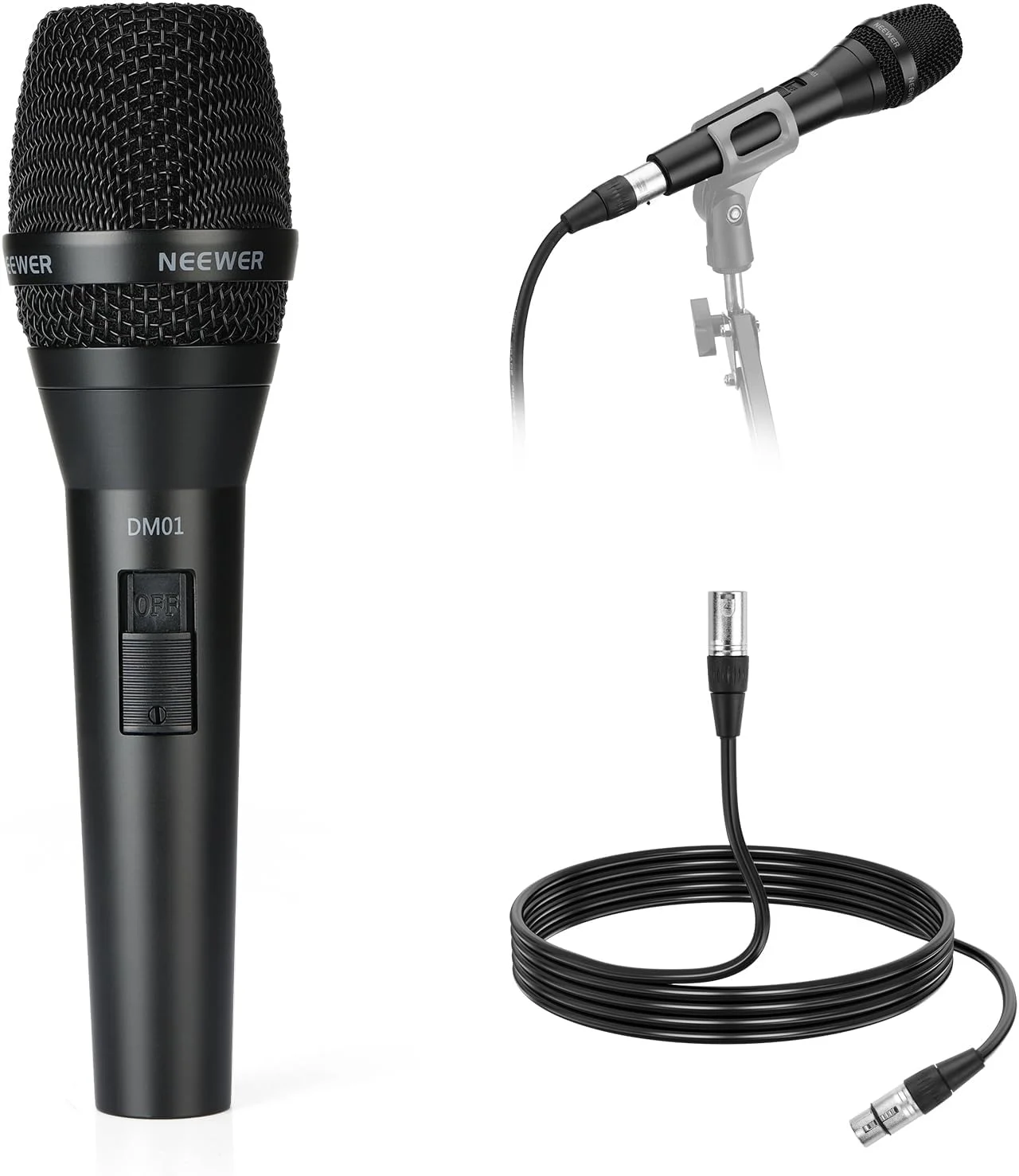 میکروفون دینامیک کاردیوئید NEEWER DM01 با کابل XLR برای پادکست، آواز، بازی های رایانه ای، استریم، آواز استودیویی، سخنرانی، اجراهای زنده، امپدانس 600 Ω +/- 30٪، محدوده فرکانس 100 هرتز - 10 کیلوهرتز میکروفون دینامیک کاردیوئید NEEWER DM01 با کابل XLR برای پادکست، آواز، بازی های رایانه ای، استریم، آواز استودیویی، سخنرانی، اجراهای زنده، امپدانس 600 Ω +/- 30٪، محدوده فرکانس 100 هرتز - 10 کیلوهرتز