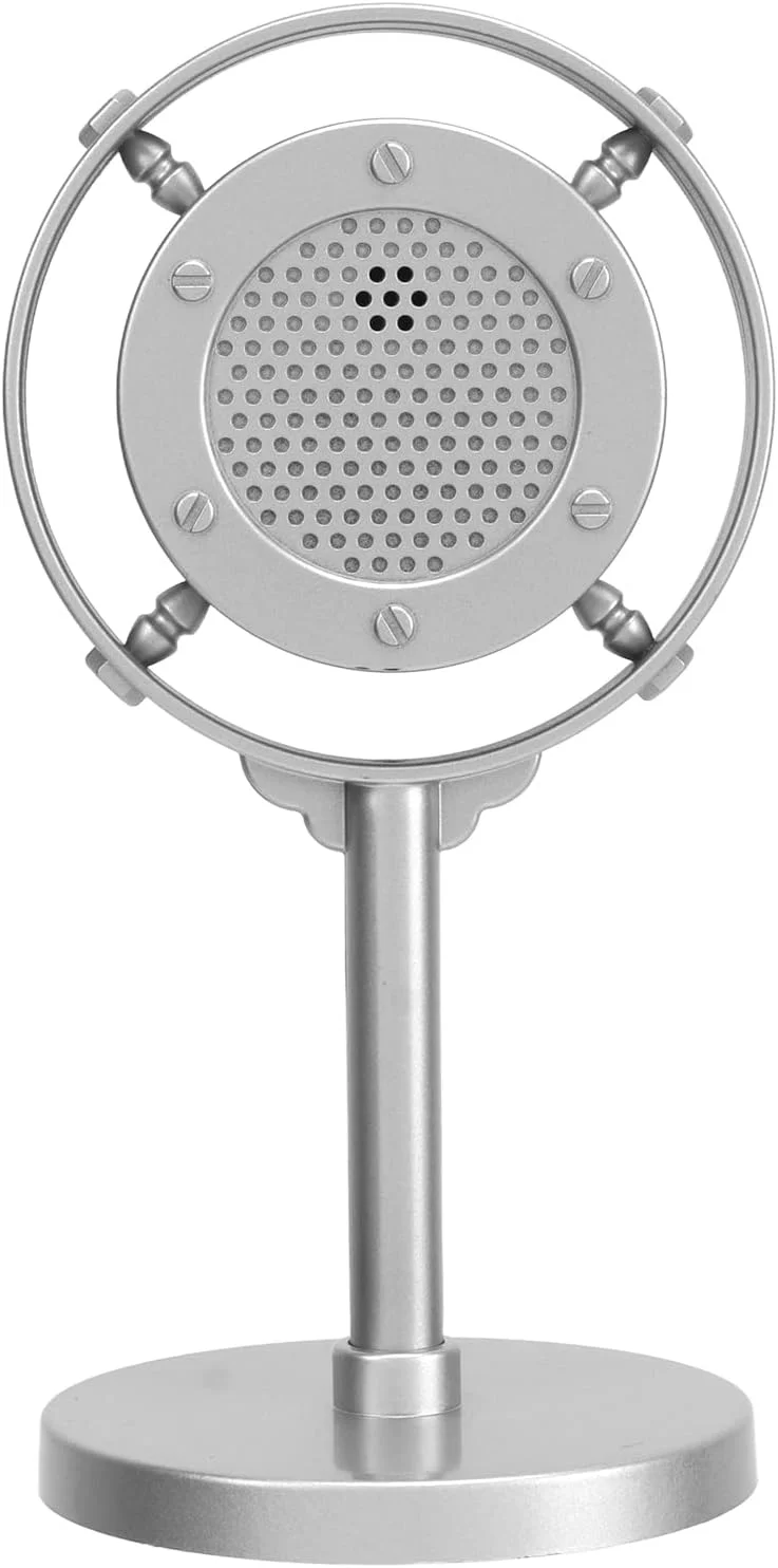 میکروفون تزئینی کلاسیک رترو CCYLEZ، میکروفون پلاستیکی قدیمی با پایه، مناسب عکاسی صحنه، میکروفون دینامیک وکال برای مهمانی (نقره ای) میکروفون تزئینی کلاسیک رترو CCYLEZ، میکروفون پلاستیکی قدیمی با پایه، مناسب عکاسی صحنه، میکروفون دینامیک وکال برای مهمانی (نقره ای)