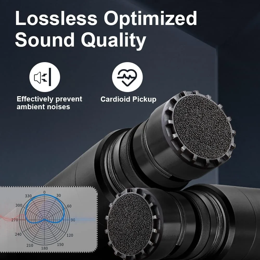 میکروفون بی سیم Depusheng R4، میکروفون بی سیم UHF حرفه ای، میکروفون دستی 4 کاناله بی سیم، ست KTV خانگی برای مهمانی کارائوکه