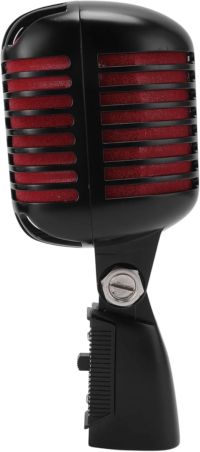 میکروفون دینامیکی Tangxi با الگوی قطبی کاردیوئید. جهت‌گیری فوق‌العاده برای سخنرانی و اجراهای موسیقی، اجراهای صحنه‌ای، KTV، آلیاژ روی یکپارچهسازی با سیستمعامل (مشکی)