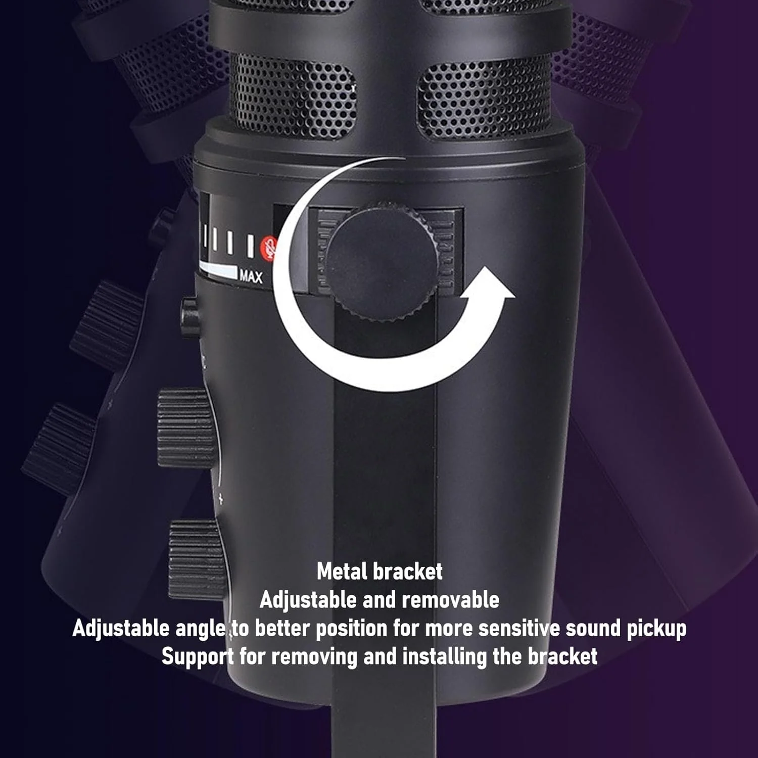میکروفون دینامیکی Tangxi با الگوی قطبی کاردیوئید برای ضبط زنده، بازی های کارائوکه - جنس آلیاژ آلومینیوم - برای مصاحبه