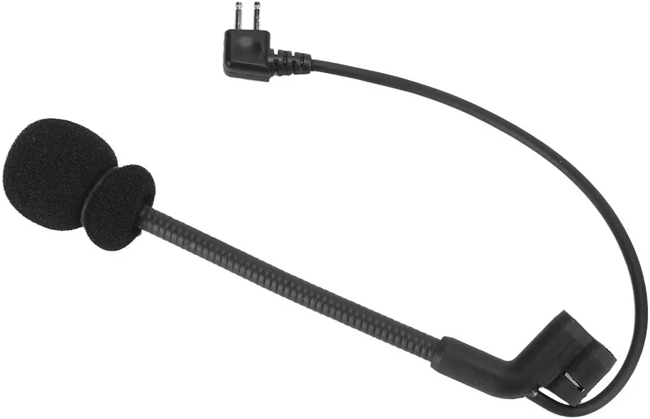 میکروفون تاکتیکی Z Zerone مشکی با صدای شفاف، میکروفون 2 پین برای H50، هدست حذف نویز برای Armorwerx/Comtac، مواد ABS بادوام