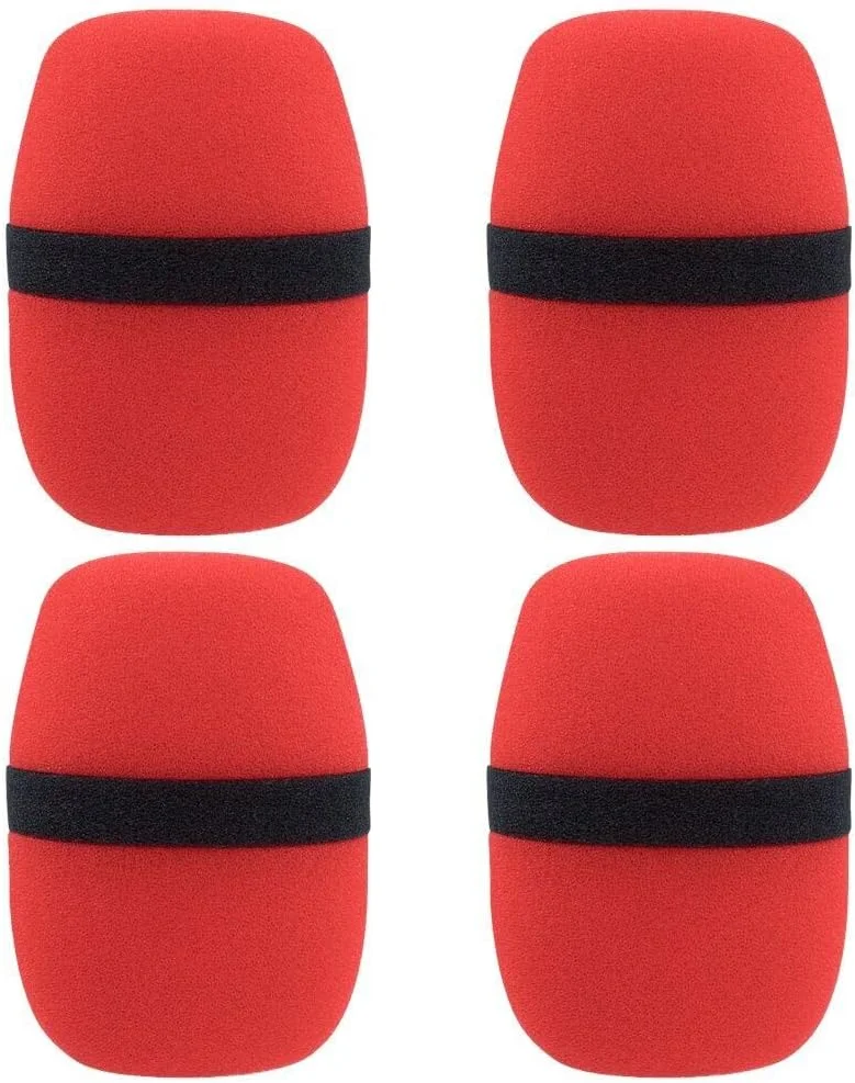 روکش فوم میکروفون - 4 عدد روکش رنگارنگ میکروفون - محافظ گرد و غبار میکروفون - کلاهک اسفنجی