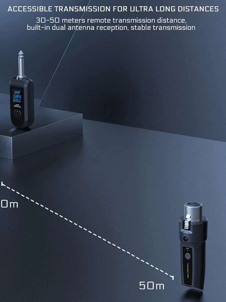 آداپتور XLR بی سیم UHF، فرستنده، گیرنده، مجموعه میکروفون برای میکروفون، میکسر صدا، میکسر صدا، گیتار الکتریک، باس (1 عدد 1) آداپتور XLR بی سیم UHF، فرستنده، گیرنده، مجموعه میکروفون برای میکروفون، میکسر صدا، میکسر صدا، گیتار الکتریک، باس (1 عدد 1)