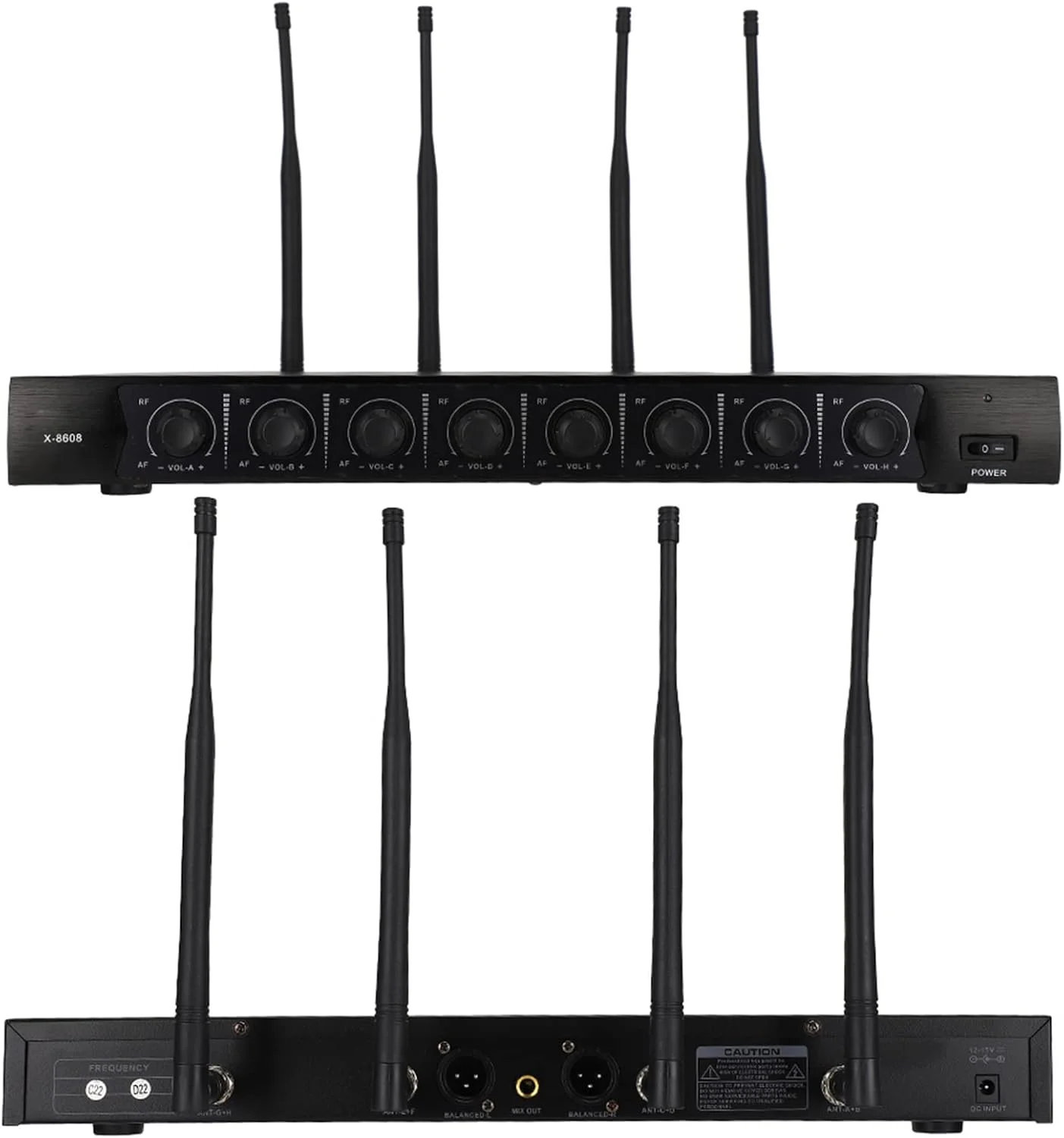 میکروفون بی سیم، UHF 700 مگاهرتز - 790 مگاهرتز مجموعه میکروفون کندانسور بی سیم حرفه ای با 8 میکروفون دستی برای مهمانی، کلیسا، کارائوکه، جلسات، عروسی ها و غیره (EU) میکروفون بی سیم، UHF 700 مگاهرتز - 790 مگاهرتز مجموعه میکروفون کندانسور بی سیم حرفه ای با 8 میکروفون دستی برای مهمانی، کلیسا، کارائوکه، جلسات، عروسی ها و غیره (EU)