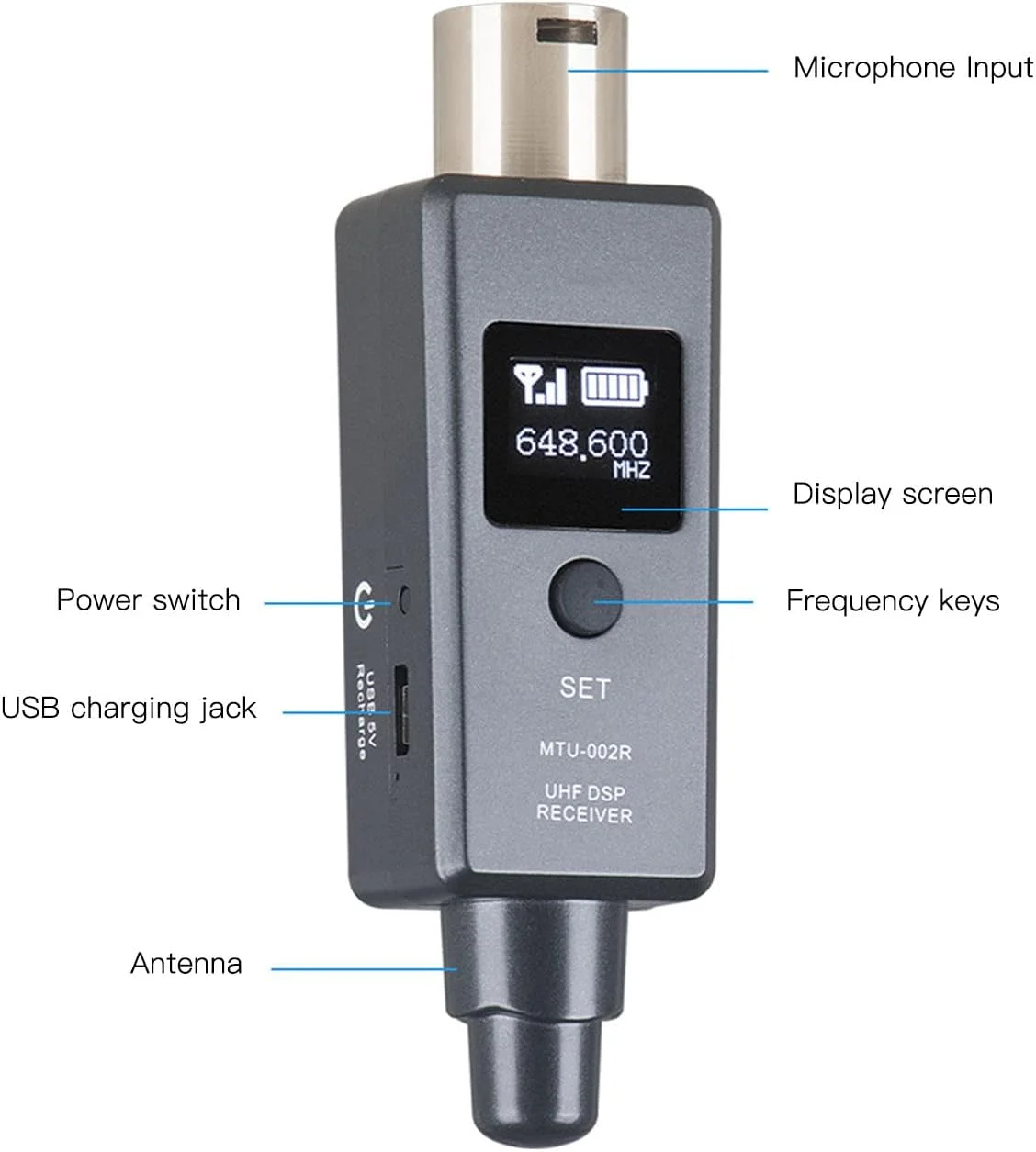 سیستم میکروفون بی‌سیم، فرستنده و گیرنده XLR بی‌سیم، سیستم میکروفون 2.4 گیگاهرتز بی‌سیم برای میکروفون دینامیک، اتصال میکسر و بلندگوی آمپلی‌فایر