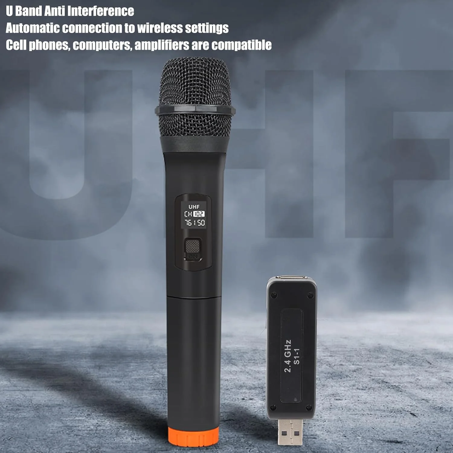 میکروفون UHF جهانی با گیرنده USB، سیستم میکروفون دستی دینامیک بی سیم UHF حرفه ای، میکروفون USB بی سیم برای خانه، کارائوکه، جلسه، مهمانی، کلیسا، دی جی، عروسی میکروفون UHF جهانی با گیرنده USB، سیستم میکروفون دستی دینامیک بی سیم UHF حرفه ای، میکروفون USB بی سیم برای خانه، کارائوکه، جلسه، مهمانی، کلیسا، دی جی، عروسی