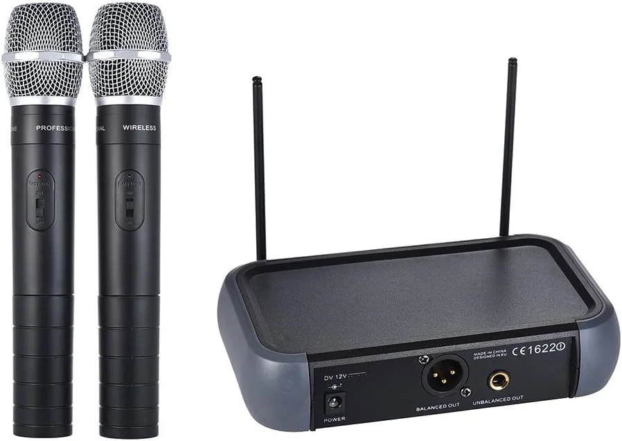 میکروفون بی‌سیم مدل VHF دو کاناله با برد 40 متر