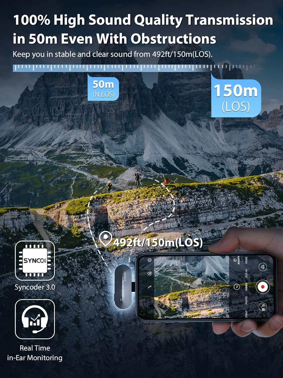 میکروفون یقهای بیسیم SYNCO P2T【Type-C】 میکروفون بیسیم گوشی هوشمند با جعبه شارژ و 2*RX 1*TX، سازگار با گوشی هوشمند و تبلت اندروید، میکروفون یقهای بیسیم موبایل اندروید میکروفون یقهای بیسیم SYNCO P2T【Type-C】 میکروفون بیسیم گوشی هوشمند با جعبه شارژ و 2*RX 1*TX، سازگار با گوشی هوشمند و تبلت اندروید، میکروفون یقهای بیسیم موبایل اندروید